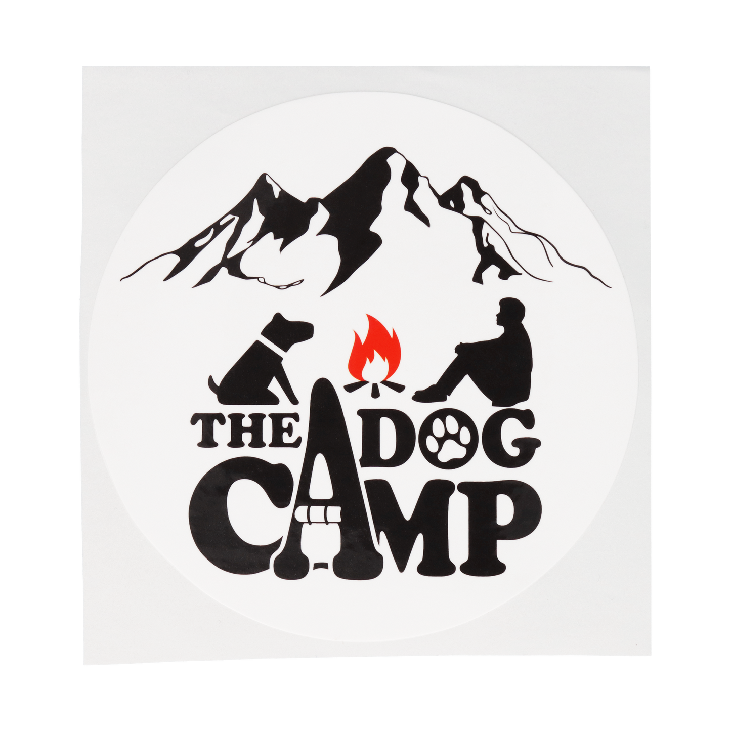 THE DOG CAMP 丸形キャンプステッカー