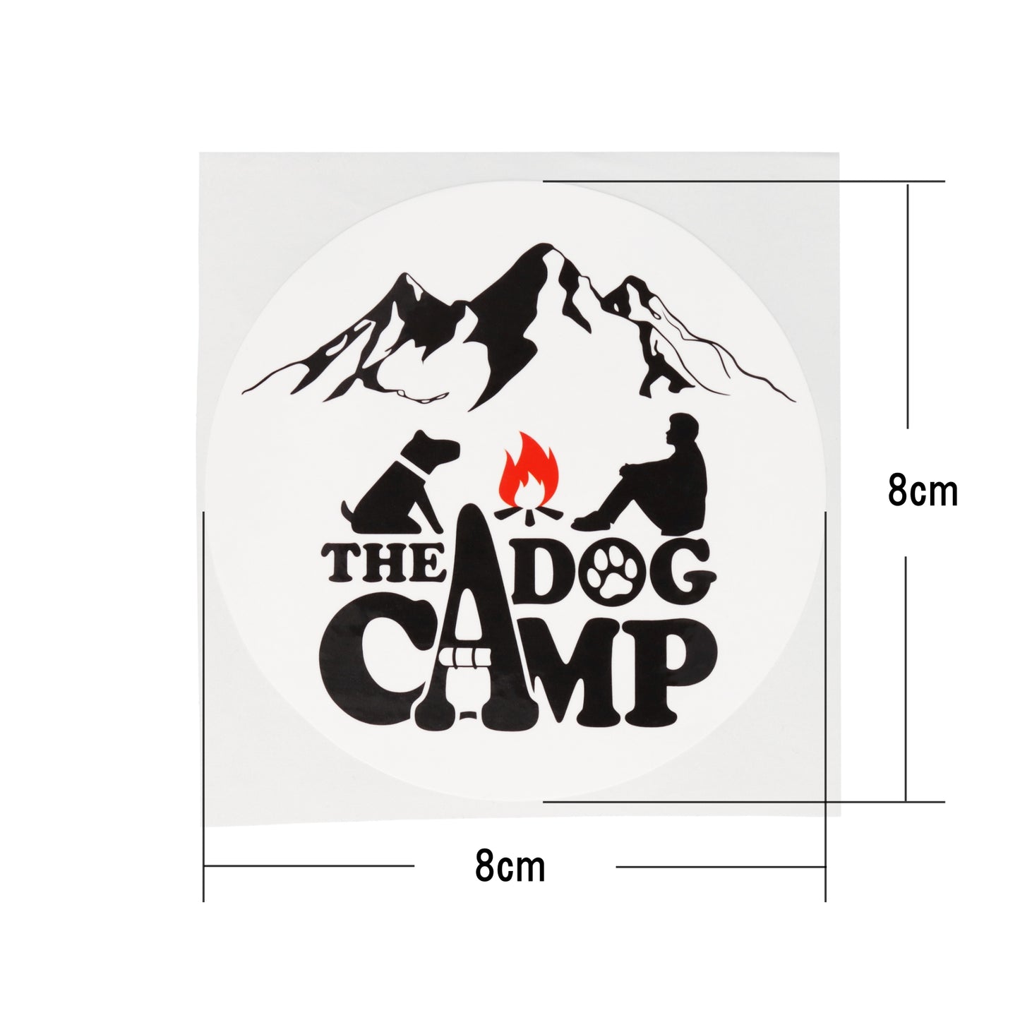 THE DOG CAMP 丸形キャンプステッカー